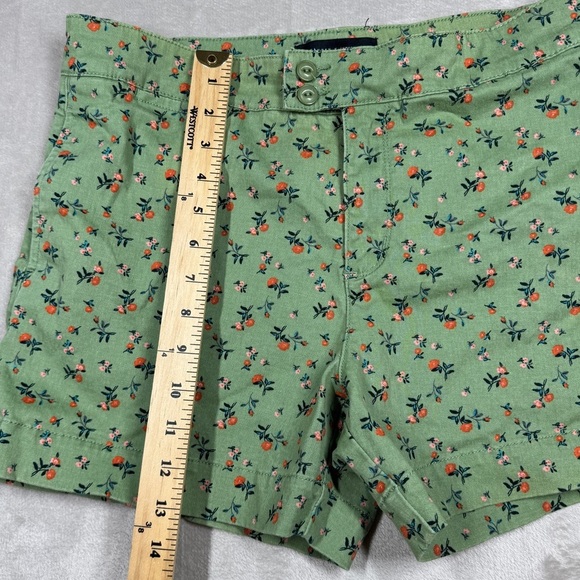 Anthropologie X Sanctuary Green Pink Red Floral Rose Cotton Blend Shorts 32 - Picture 8 of 16